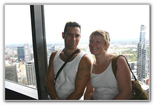 CJ & Karen at Observation Deck Melbourne